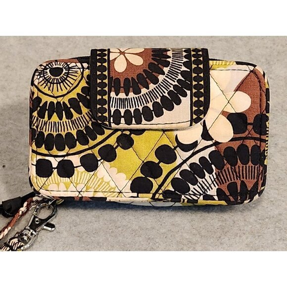 Vera Bradley Cocoa Moss Wristlet Travel Wallet - Picture 2 of 8